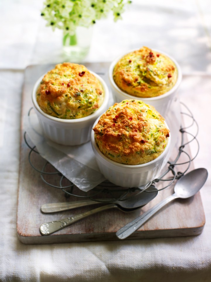 These delicious courgette and feta soufflés take 40 minutes to make