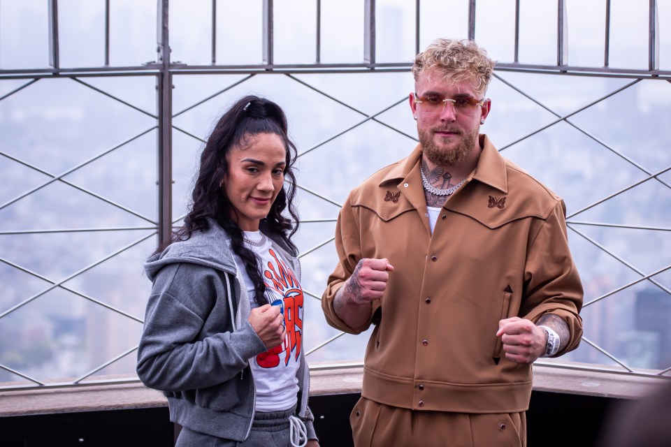 Boxing champ Amanda Serrano and Jake Paul