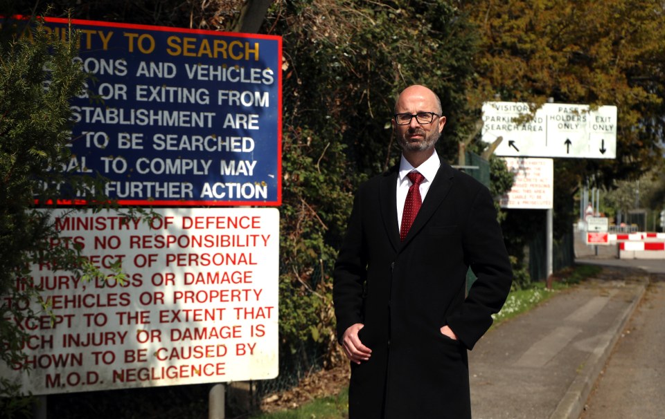 The Sun's Oliver Harvey at the base in Linton-on-Ouse