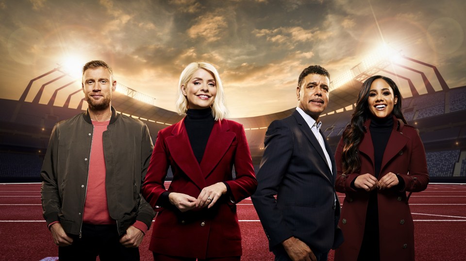 Freddie Flintoff and Holly Willoughby will host with trackside commentators Chris Kamara and Alex Scott.