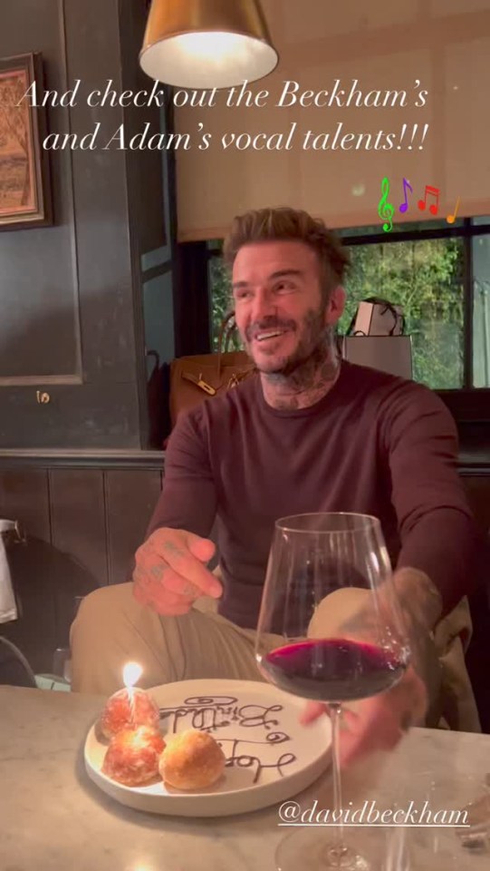 David Beckham has given a glimpse inside his 47th birthday celebrations