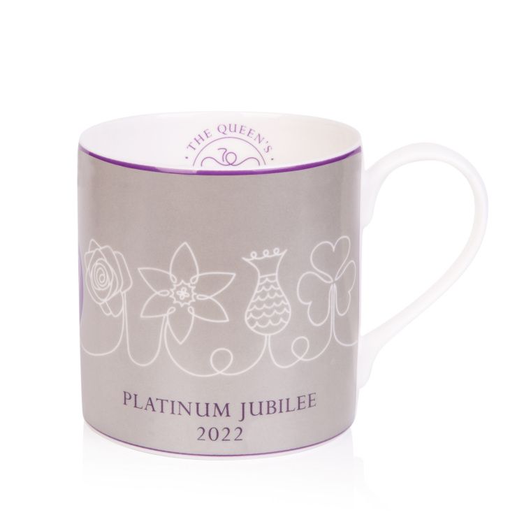 The design for this mug was chosen from the Her Majesty The Queen's Platinum Jubilee Emblem Competition