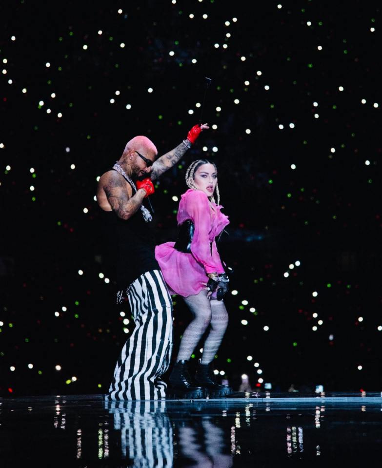 Madonna performed her 2000 hit Music and Medellin – her 2019 track with the Latin pop star