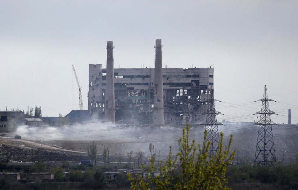 The Azovstal steel plant stands in ruin after relentless Russian shelling