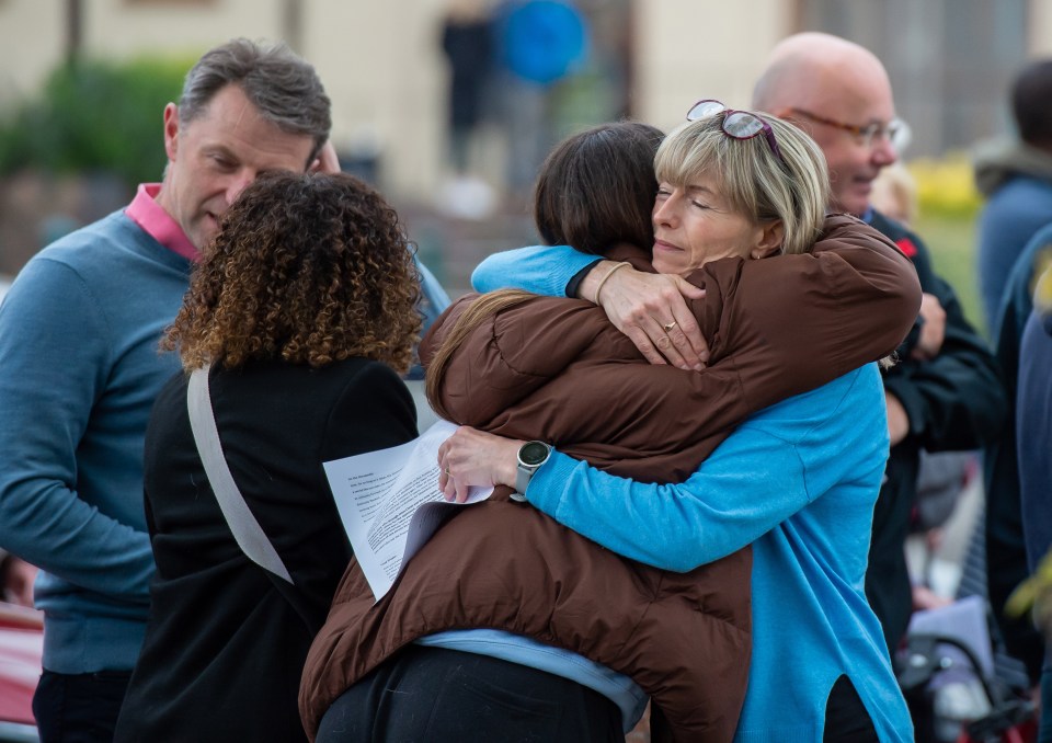 The couple were joined by dozens of friends and well-wishers