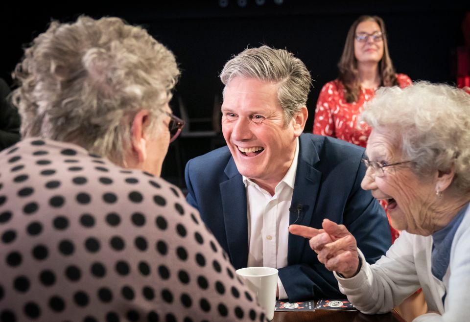 Keir Starmer campaigning in Wakefield yesterday