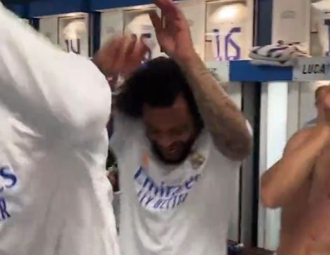 Brazilian Marcelo was one of the lead dancers in the dressing-room party