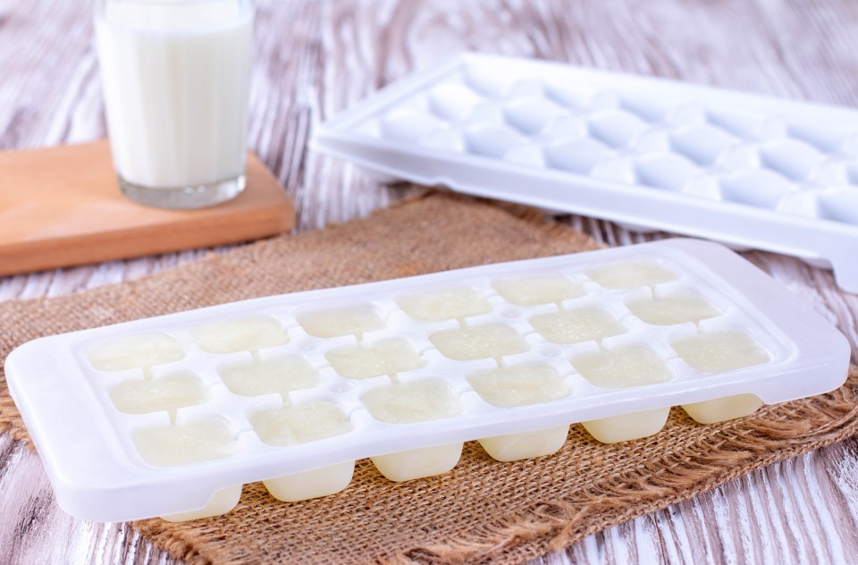 Freeze milk into cubes – it can last for up to six weeks