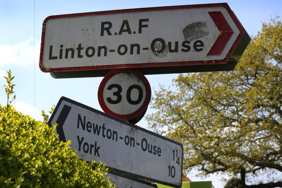 The sign to the former air base