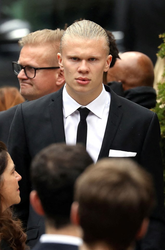 Erling Haaland was among the star-studded names to attend Mino Raiola’s funeral