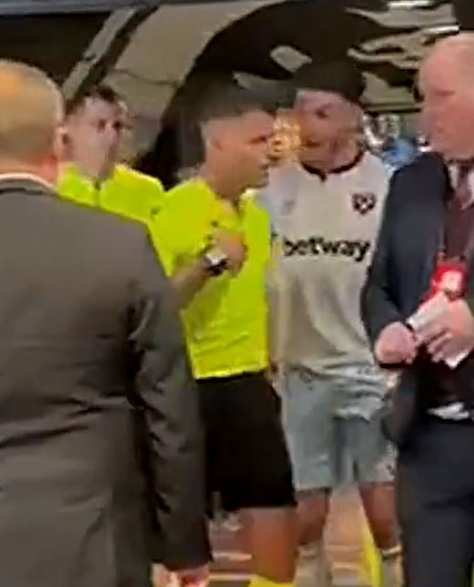 Declan RIce accused the referee of taking bribes in West Ham's defeat at Frankfurt