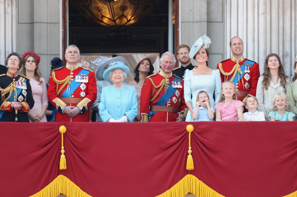 The royal family will join the Queen on the balcony for the Jubilee - but some members won't be present