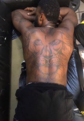 The man was mocked after images of his wonky lion tattoo emerged online