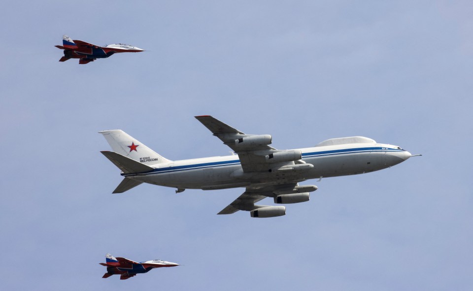 The IL-80 Doomsday jet was seen flying above Moscow in the run up to the Victory Day parade