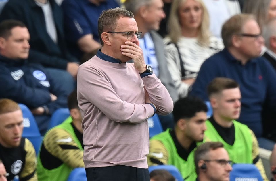 Ralf Rangnick watched Man Utd get battered 4-0 by Brighton