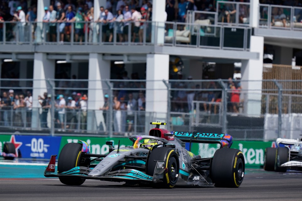 Mercedes star Lewis Hamilton finished the race in sixth spot - narrowly behind team-mate George Russell