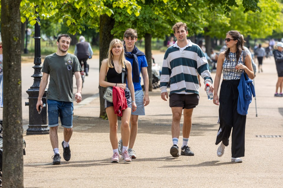 Friends enjoyed the sunshine in the park