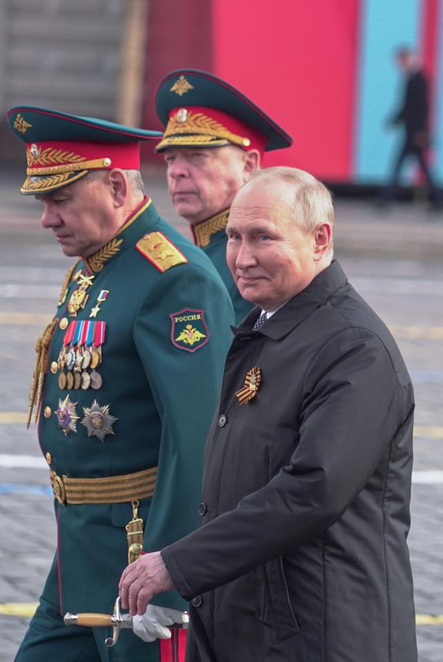 Vladimir Putin appearing this week at a Victory Day parade in Moscow