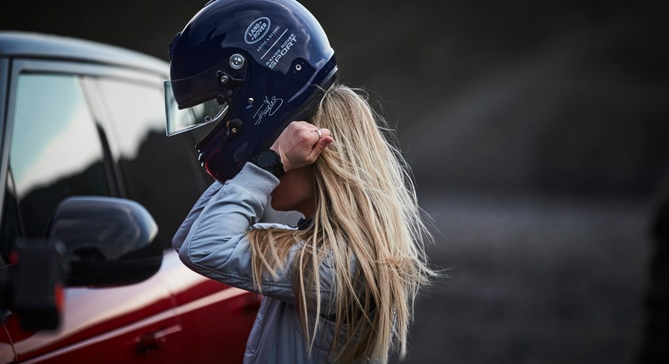 Bond stunt driver and W Series racer Jess Hawkins drove the new motor up the spillway ramp of Iceland's Karahnjukar Dam