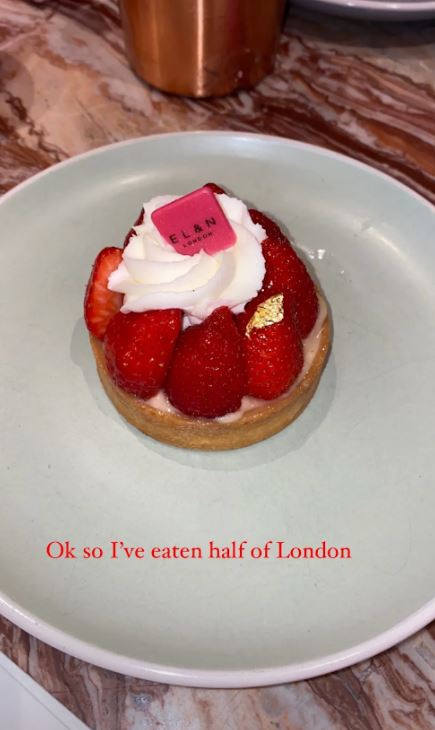 Paris joked that she'd "eaten half of London"