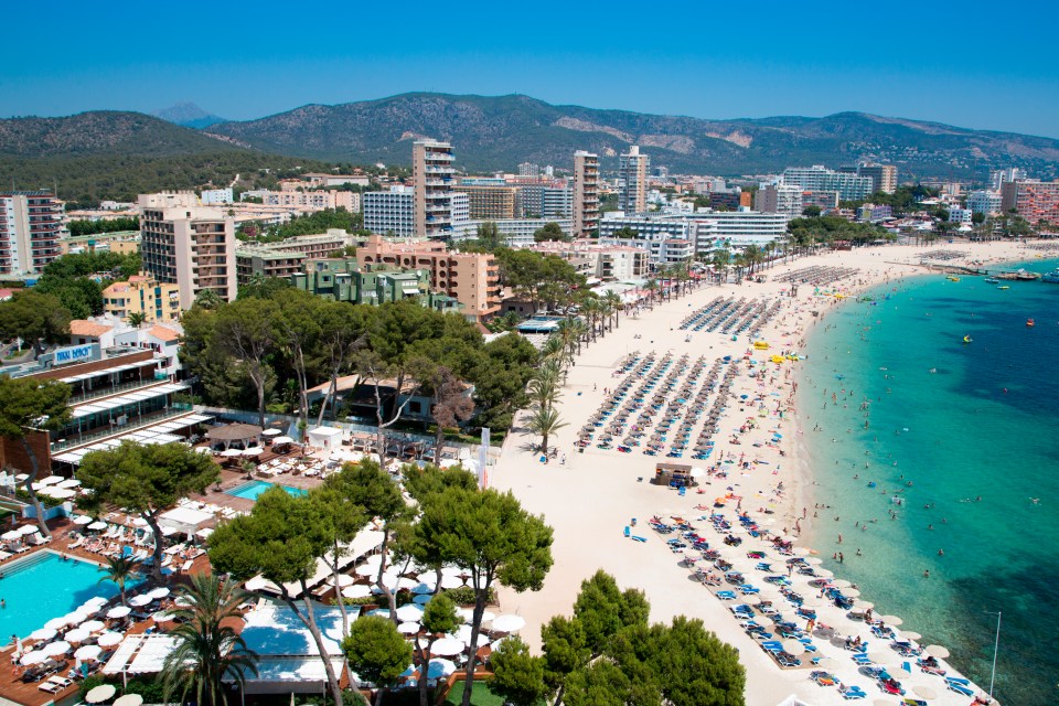 A teen Brit tourist has been rushed to hospital after smashing his head in a pool in Magaluf