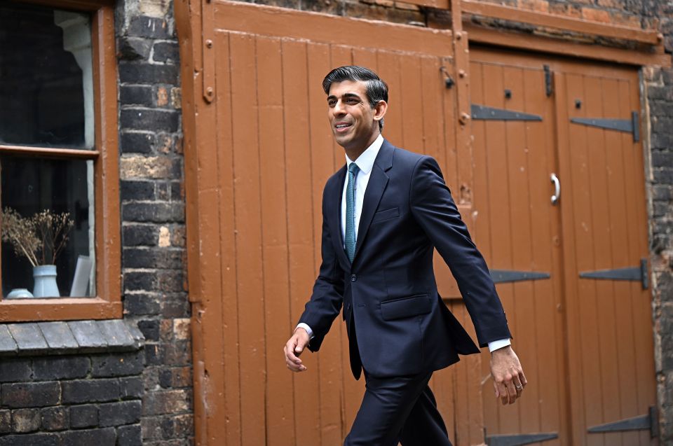 Rishi Sunak arrives to attend a regional cabinet meeting in Stoke-on-Trent