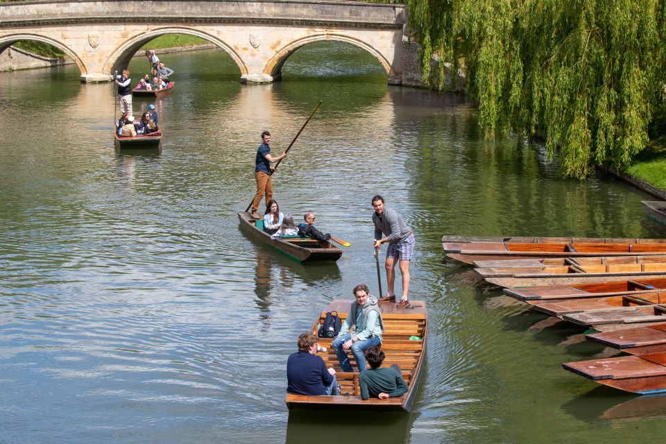 Brits took to the waters to cool off in the heat