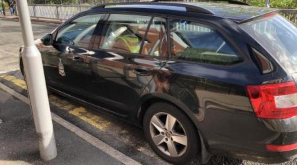 A council worker parked their car on double yellows without getting a ticket