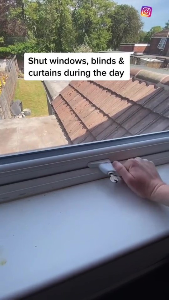 Keeping windows shut will stop hot air from entering your home