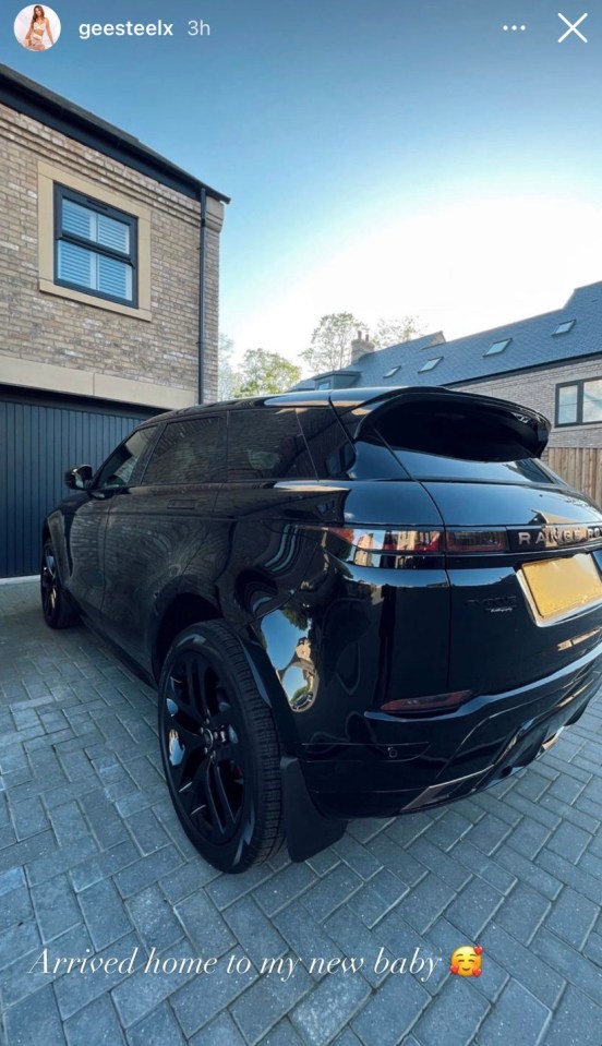 The Love Island favourite showed off her £60k black Range Rover on Instagram