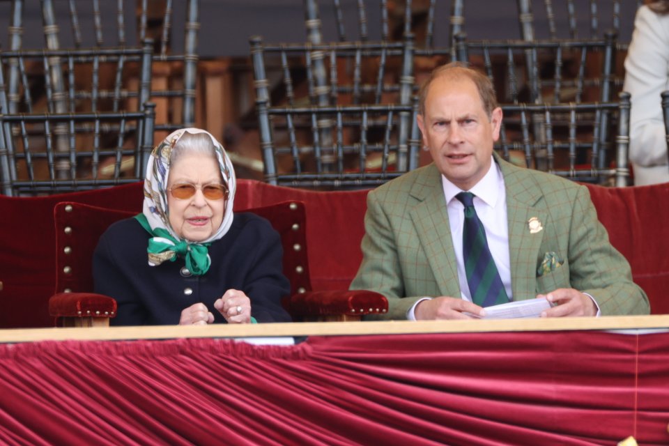 Her Majesty in the royal box with Prince Edward