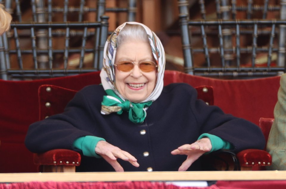 The Queen is beaming at the Royal Windsor Horse Show