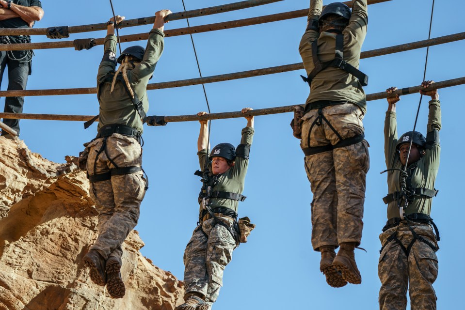 One challenge saw them hanging hundreds of metres above a ravine