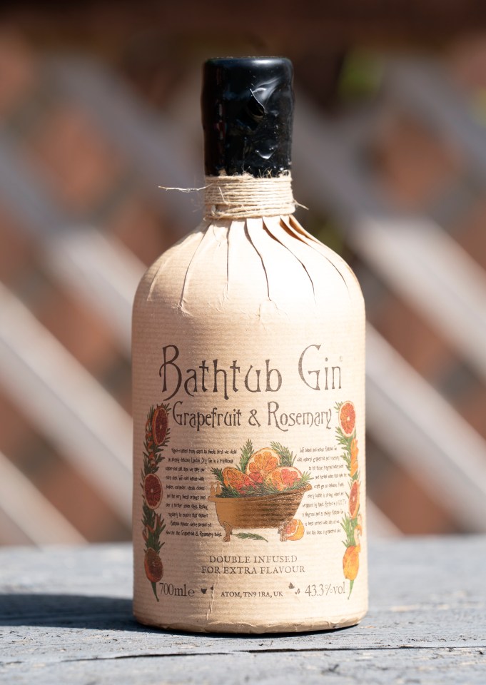 Bathtub Gin Grapefruit and Rosemary tastes better than it smells and looks