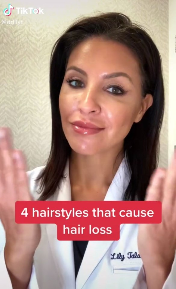 Dr. Lily Talakoub has revealed four common hairstyles which may be causing bald patches