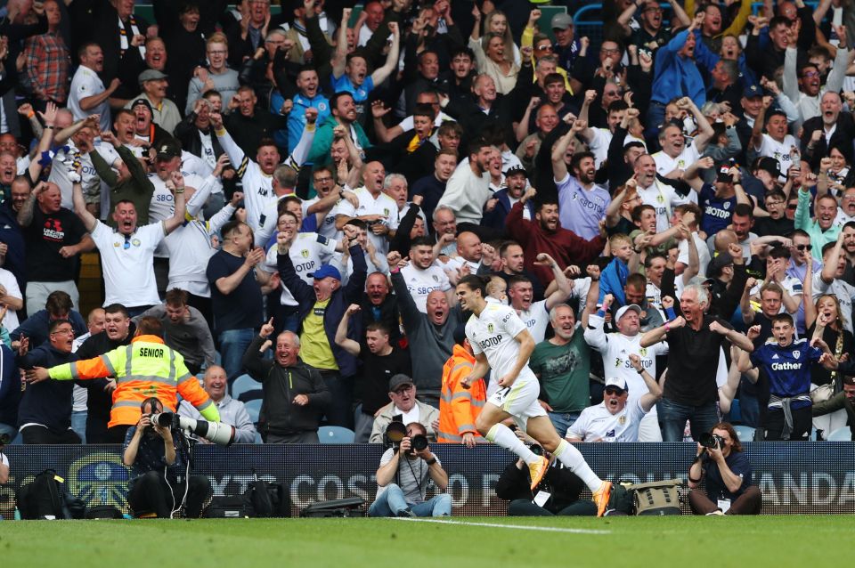 Jubilation at Elland Road after the Whites late equaliser