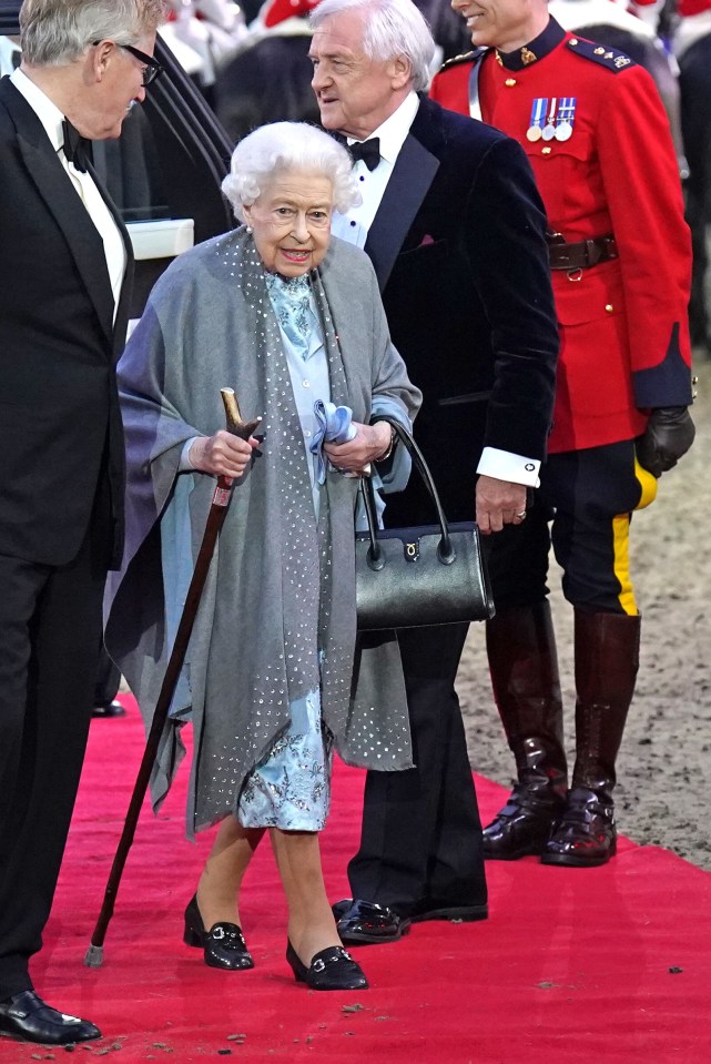 Queen Elizabeth II made a grand entrance at a huge event to celebrate her 70 years on the throne