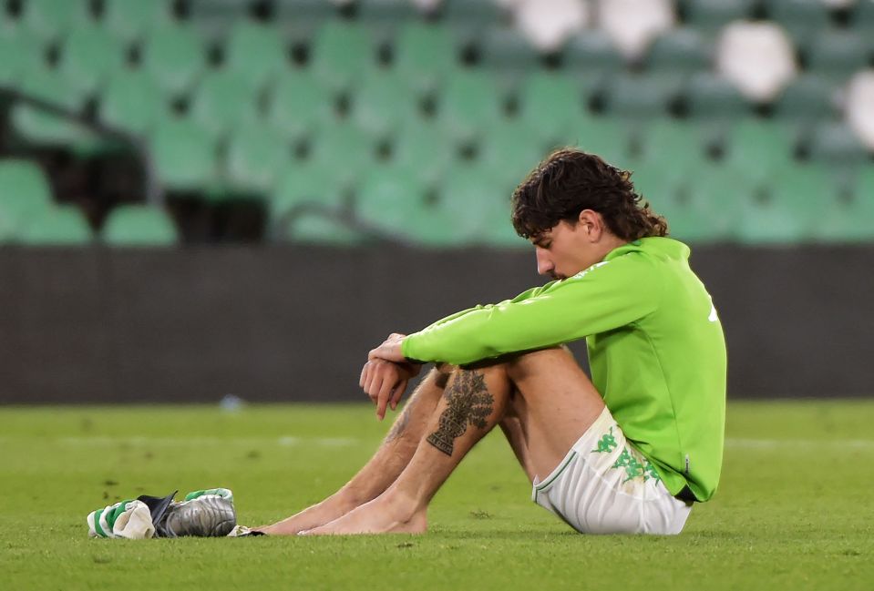 Hector Bellerin after his last game on loan with Real Betis