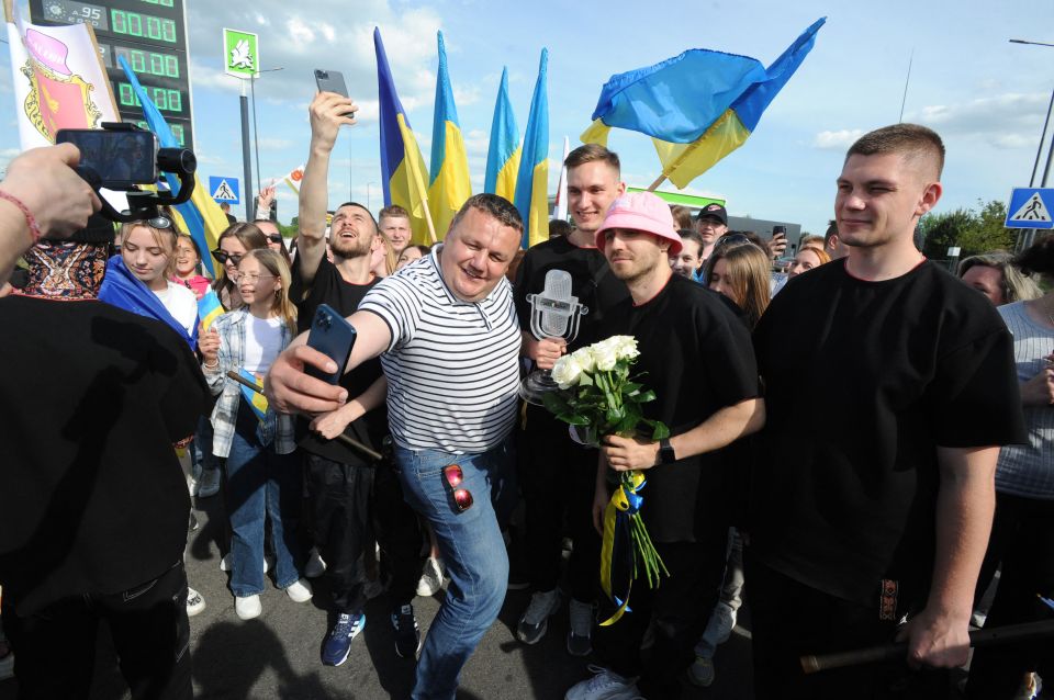 Kalush Orchestra were greeted as heroes on their return to Ukraine