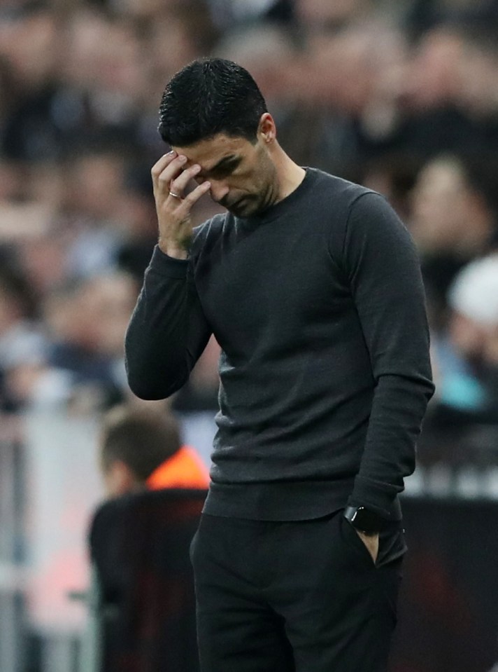 Mikel Arteta cut a frustrated figure for large portions of the match