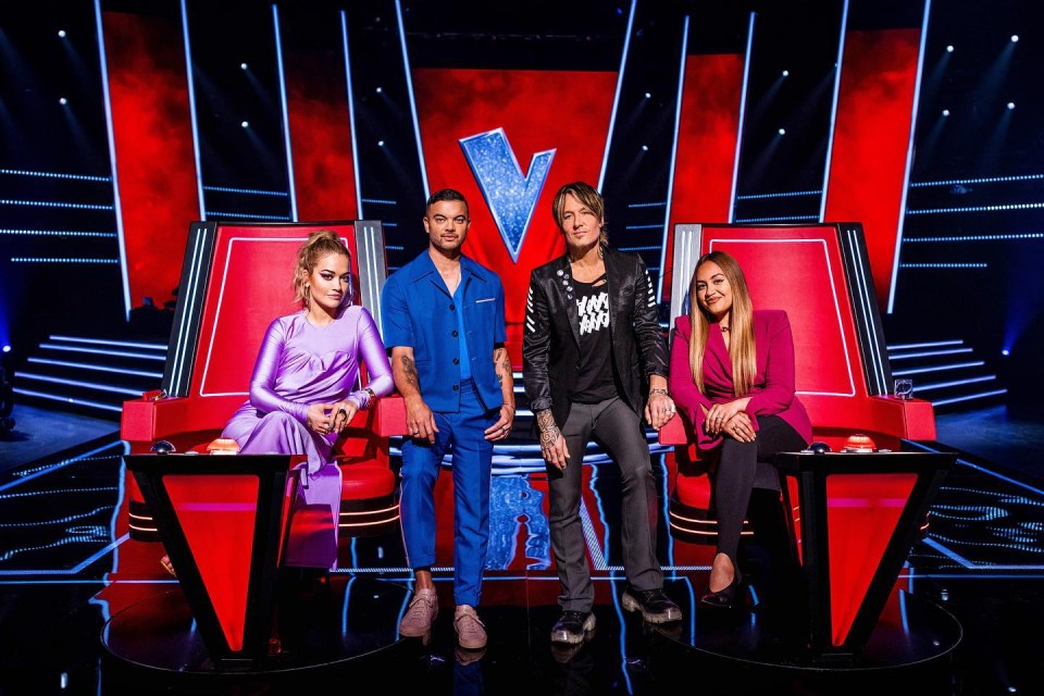 Keith Urban with with fellow judges on The Voice Australia