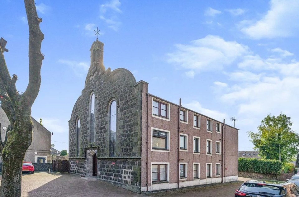 High ceilings and big windows can be found in this converted church