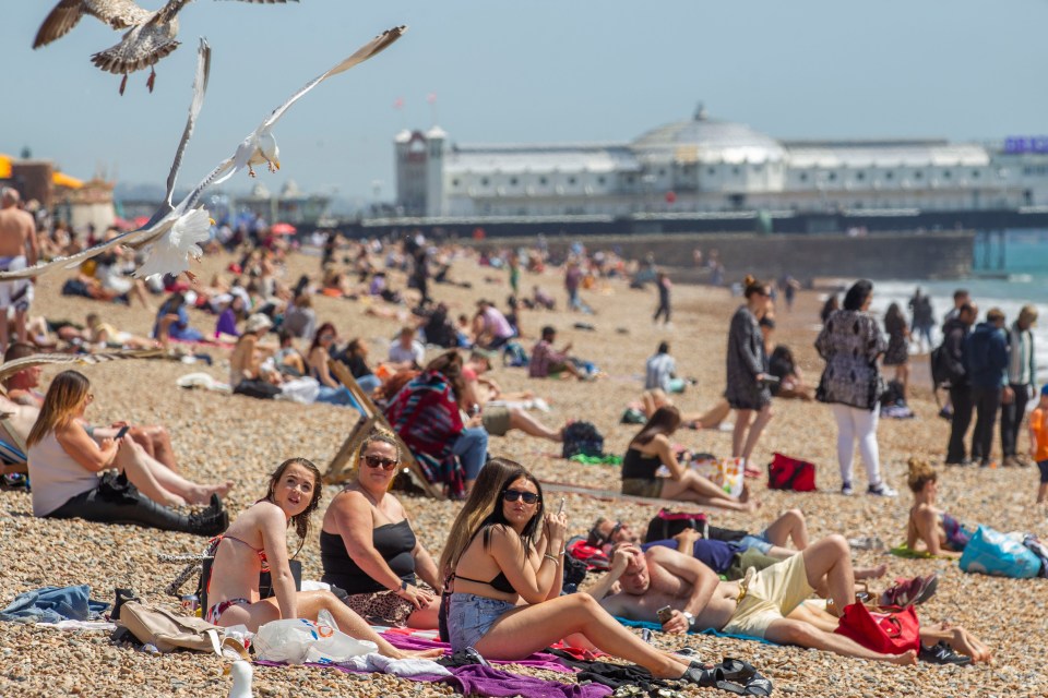 Brits across the country flocked to the beach on Tuesday, which was the warmest day of the year so far