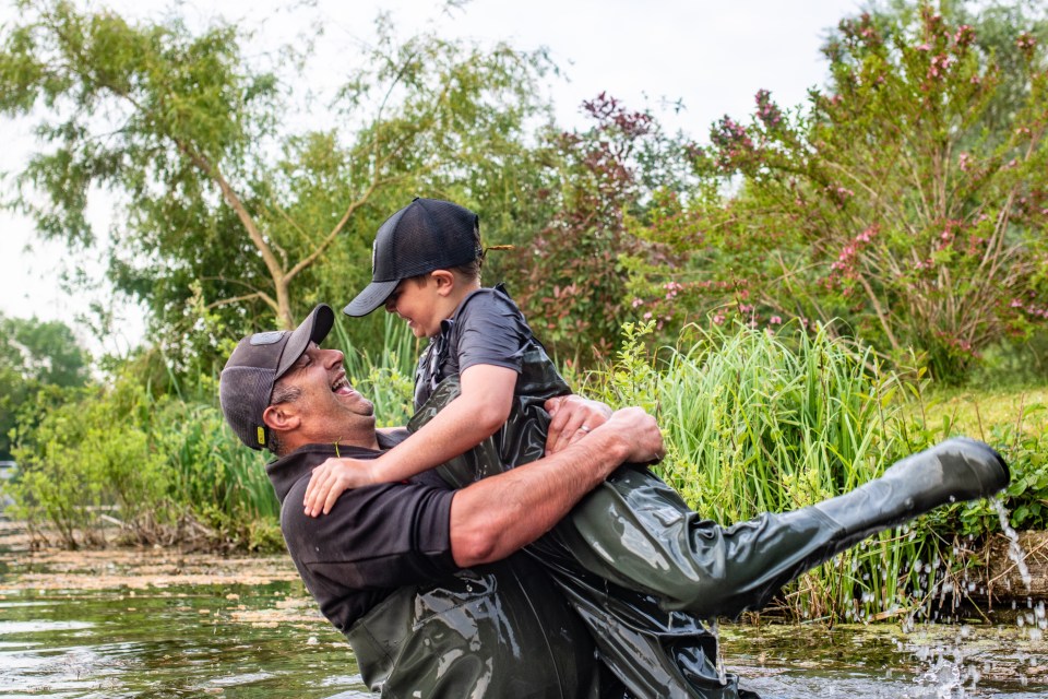 Callum's dad Stuart said: 'We didn’t have any idea of the size of it until we got it into the net'