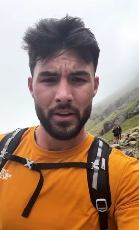 Liam is hiking in Wales