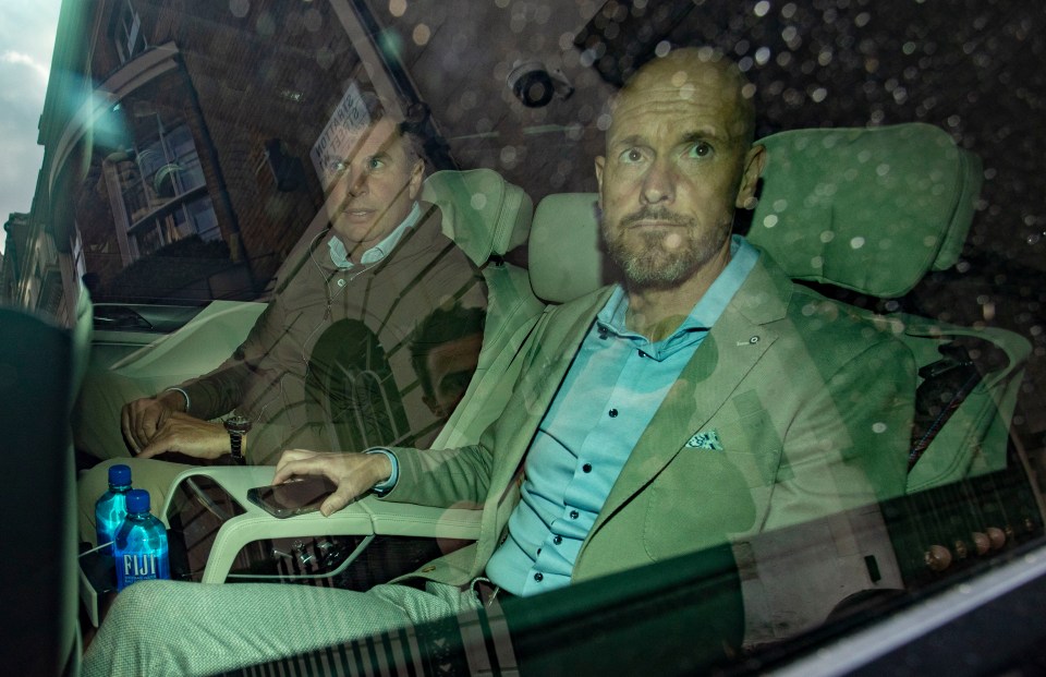 Erik ten Hag was pictured leaving Man Utd's London offices