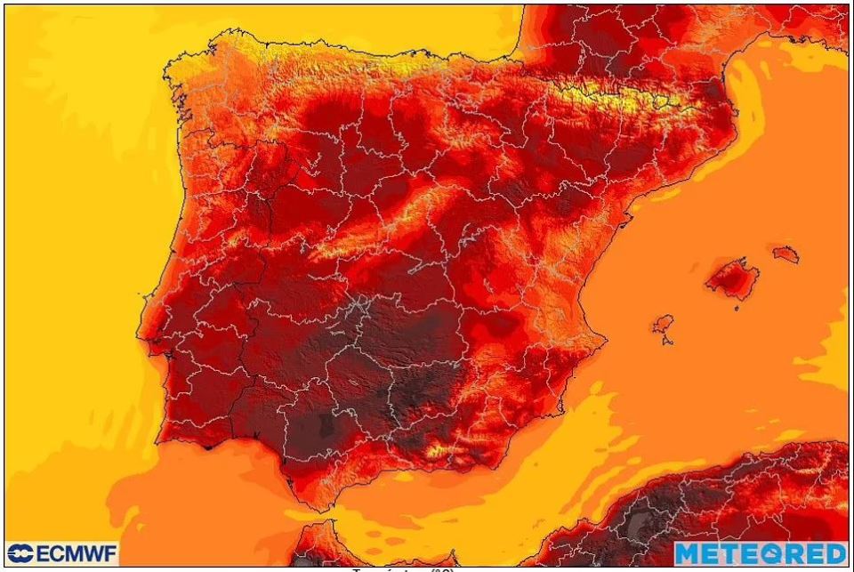 The north African plume is sending scorching temperatures across the continent