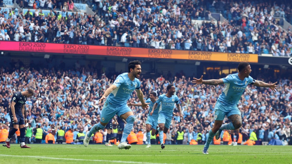 Man City scored three goals in five minutes to come from 2-0 down to beat Aston Villa 3-2 and win the Premier League title