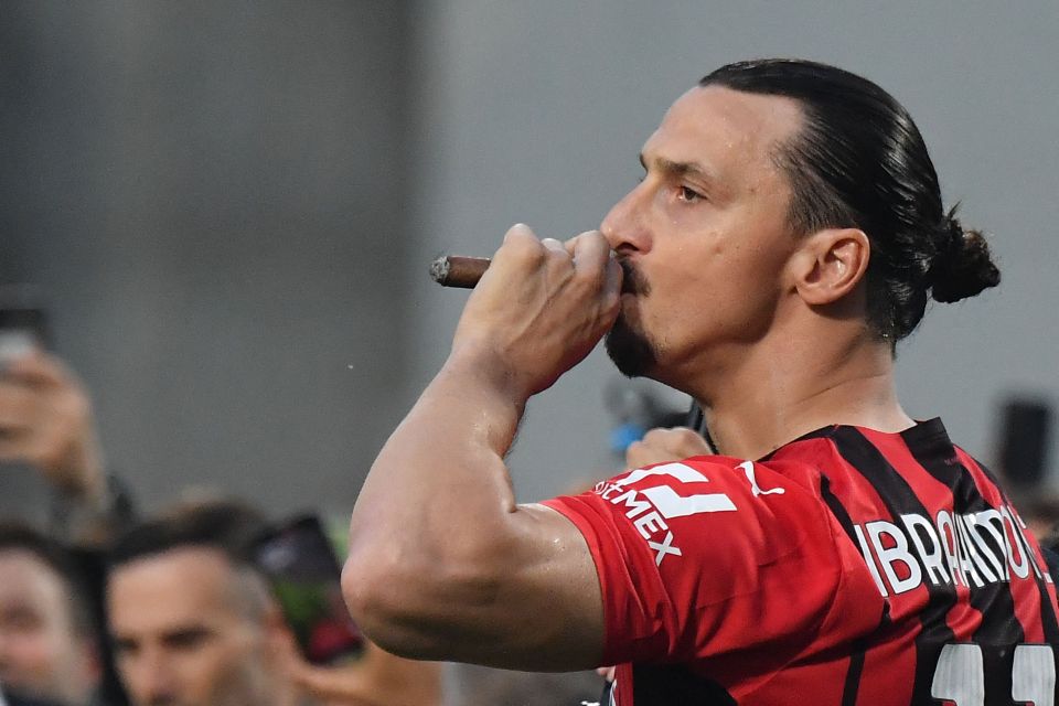 Ibrahimovic celebrated helping AC Milan win the Serie A title by smoking a cigar