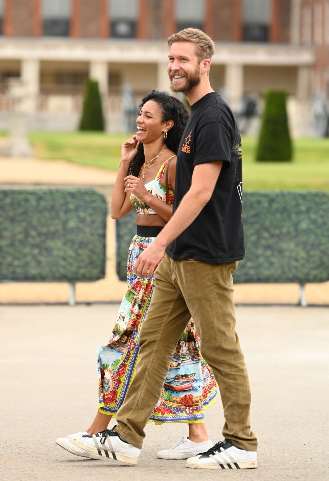 There were smiles all round as they strolled about the grounds